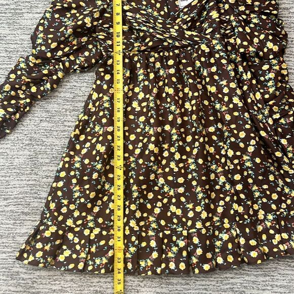 New AUTUMN ADEIGBO Bridgette Puff-Sleeve Mini Dress Size 4 - Picture 7 of 12